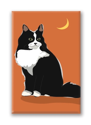 Cat, Tuxedo - Fridge Magnet