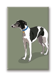 Whippet Fridge Magnet