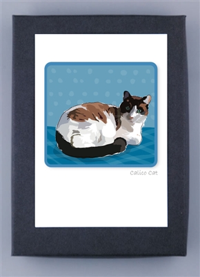 Cat, Calico - Grrreen Boxed Note Cards