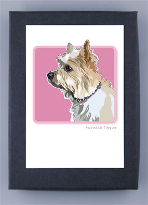  Norwich Terrier - Grrreen Boxed Note Cards