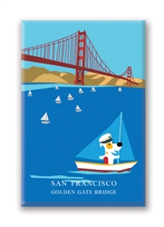 SF, Gold Gate Bridge: Fridge Magnet