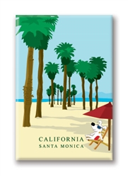 CA, Santa Monica Beach: Fridge Magnet