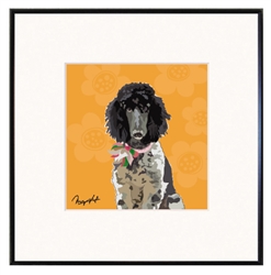 Framed Print: Poodle (parti)