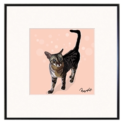 Framed Print: Savannah Cat