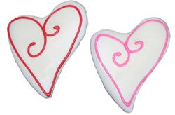 Scroll Heart 41910 Hand Decorated Molasses