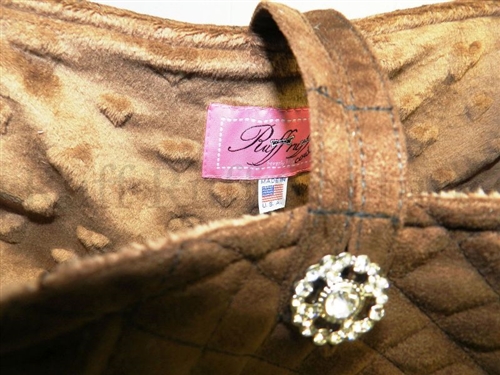 Quilted Snuggle Sack by Ruff Ruff Couture® Lots of Chocolate - Small Adjustable