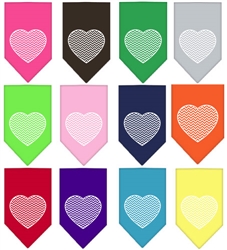 Chevron Heart Screen Print Bandana