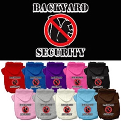 Backyard Security Screen Print Pet Hoodies