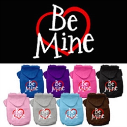 Be Mine Screen Print Pet Hoodies