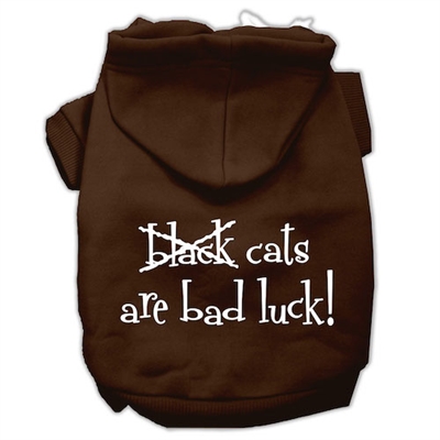 Black Cats are Bad Luck Screen Print Pet Hoodies