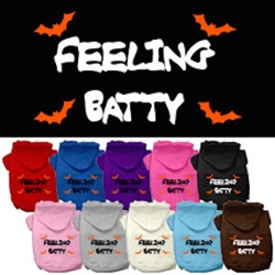 Feeling Batty Screen Print Pet Hoodies