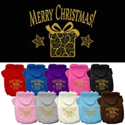 Golden Christmas Present Dog Pet Hoodies