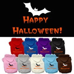 Happy Halloween Screen Print Pet Hoodies