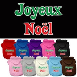 Joyeux Noel Screen Print Pet Hoodies