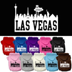 Las Vegas Skyline Screen Print Pet Hoodies