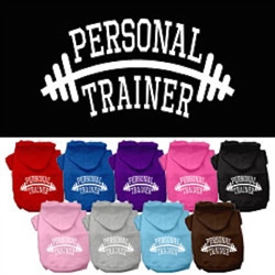 Personal Trainer Screen Print Pet Hoodies