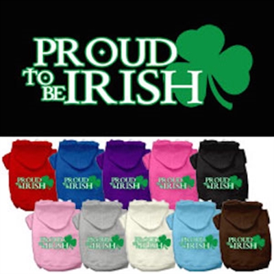 Proud to be Irish Screen Print Pet Hoodies