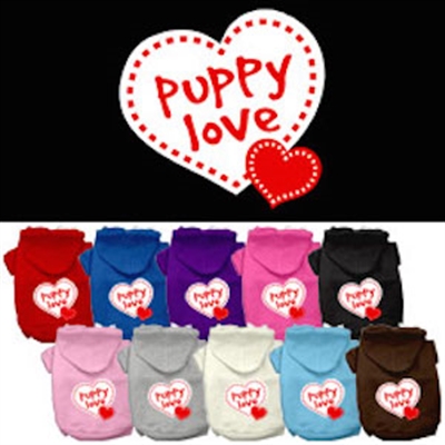 Puppy Love Screen Print Pet Hoodies