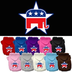 Republican Screen Print Pet Hoodies