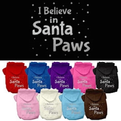 Screenprint Santa Paws Pet Pet Hoodies