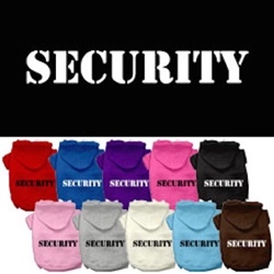 Security Screen Print Pet Hoodies