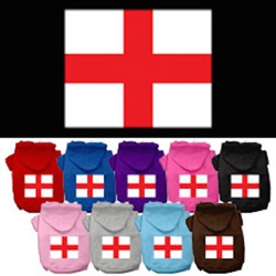 St. George's Cross (English Flag) Screen Print Pet Hoodies