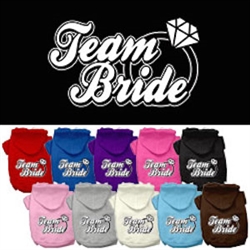 Team Bride Screen Print Pet Hoodies