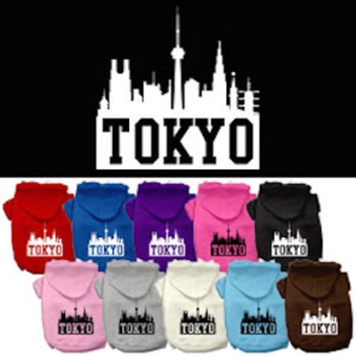 Tokyo Skyline Screen Print Pet Hoodies
