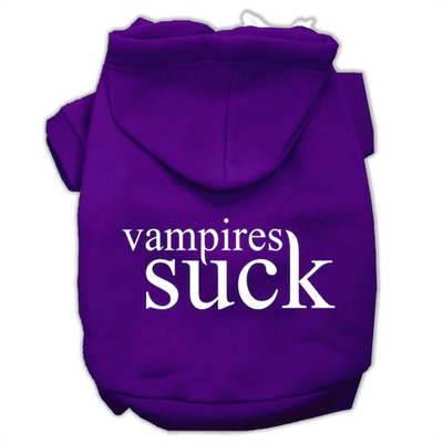 Vampires Suck Screen Print Pet Hoodies