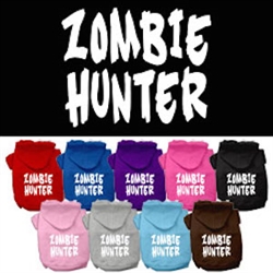 Zombie Hunter Screen Print Pet Hoodies