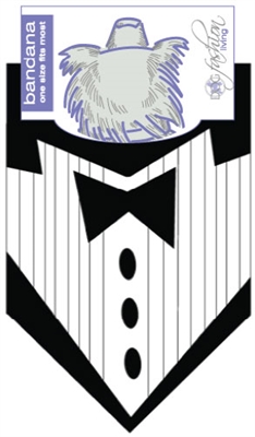 Tuxedo Black Dog Bandana by Dog Fashion Living