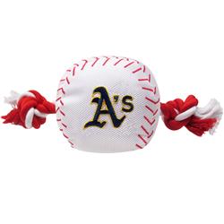 Oakland Athletics Baseball Toy - Nylon w/rope