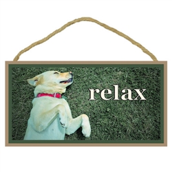 Relax Wooden Sign 5" x 10"