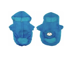 Blue Waterproof Adjustable Travel Dog Raincoat