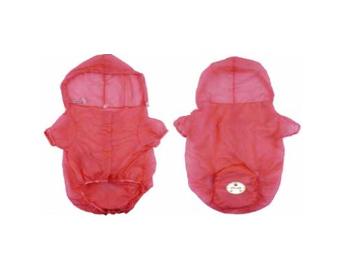 Pink Waterproof Adjustable Travel Dog Raincoat