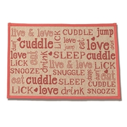 Doodle Pet Pink Tapestry Placemat