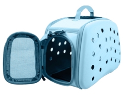 Blue Lightweight Transportable Designer Pet Carrier