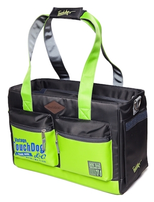 Yellow Green Touchdog Active-Purse Water Resistant Dog Carrier