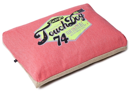 Flamingo Pink Touchdog Original Sporty Vintage Throwback Reversible Plush Rectangular Dog Bed