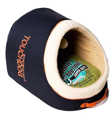 Royal Blue Touchdog Indoor Active-Play Exquisite Panoramic Designer Vintage Emblem Dog Bed