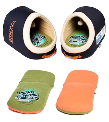 Royal Blue Touchdog Indoor Active-Play Exquisite Panoramic Designer Vintage Emblem Dog Bed