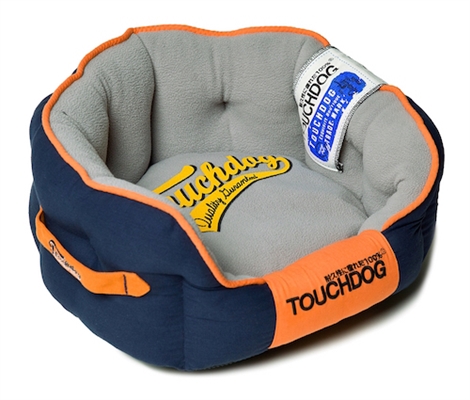 Ocean Blue Touchdog Original Castle-Bark Ultimate Rounded Premium Dog Bed