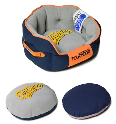 Ocean Blue Touchdog Original Castle-Bark Ultimate Rounded Premium Dog Bed