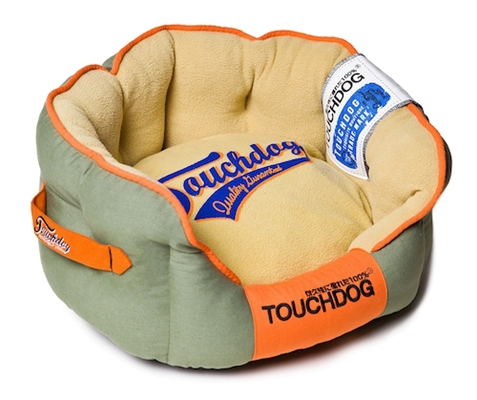 Grey Touchdog Original Castle-Bark Ultimate Rounded Premium Dog Bed