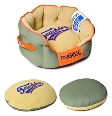 Grey Touchdog Original Castle-Bark Ultimate Rounded Premium Dog Bed