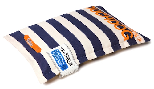 Blue Touchdog Polo-Zippered Insertable And Removable Pillow Cushioned Collapsible Travel Dog Bed