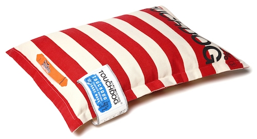 Red Touchdog Polo-Zippered Insertable And Removable Pillow Cushioned Collapsible Travel Dog Bed