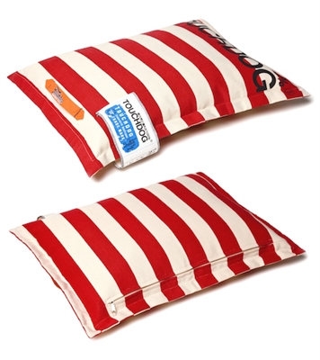 Red Touchdog Polo-Zippered Insertable And Removable Pillow Cushioned Collapsible Travel Dog Bed