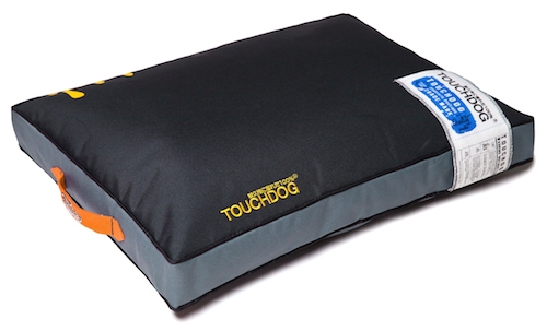 Jet Black Touchdog Surface-Control Reversible Thick Cushioned Travel Sporty Dog Mat
