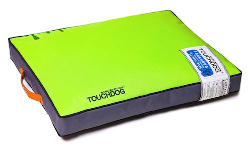 Neon Green Touchdog Surface-Control Reversible Thick Cushioned Travel Sporty Dog Mat
